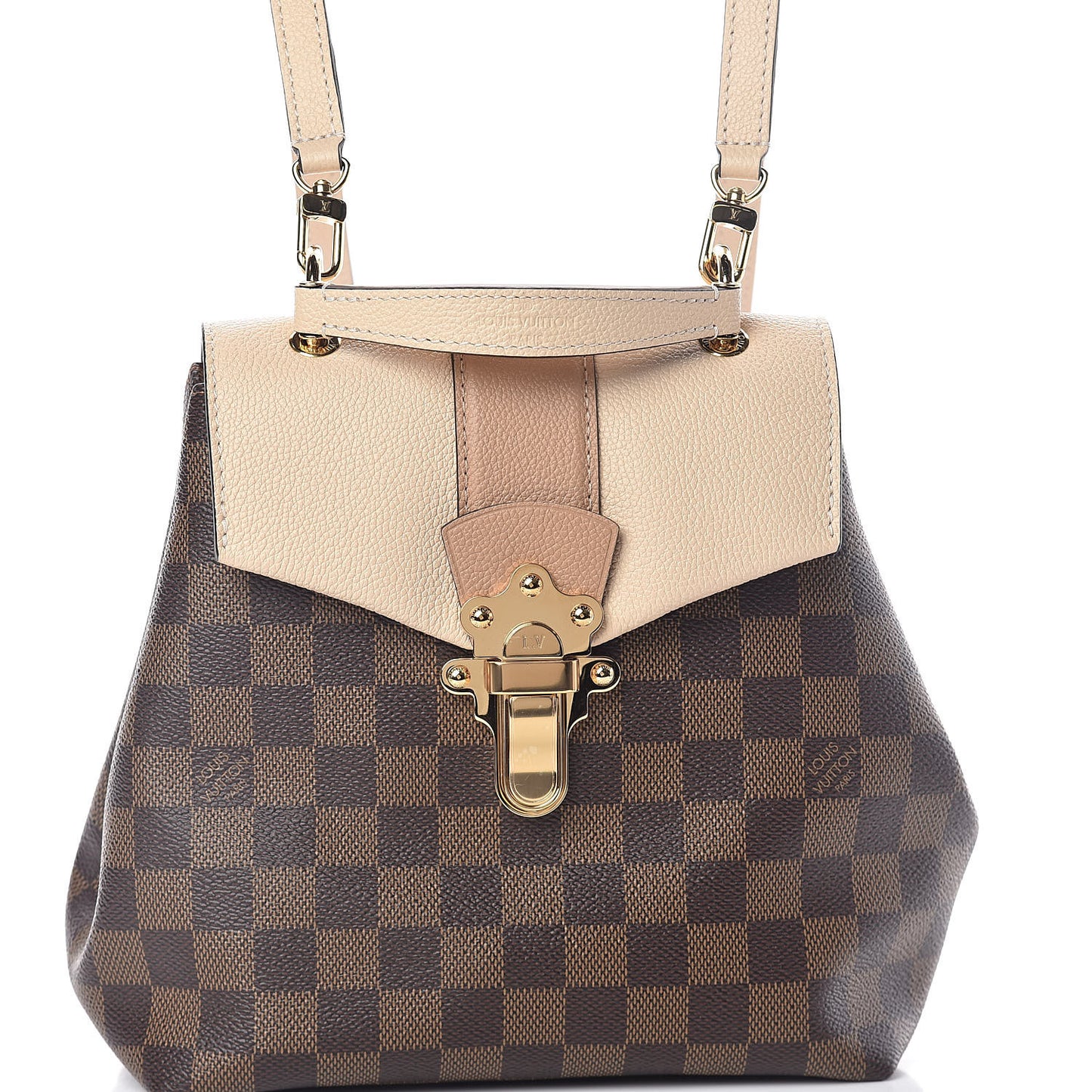 Damier Ebene Clapton Backpack Creme