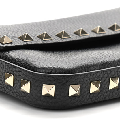 Valentino Garavani Grainy Calfskin Rockstud Crossbody Pouch Black 8 of 10