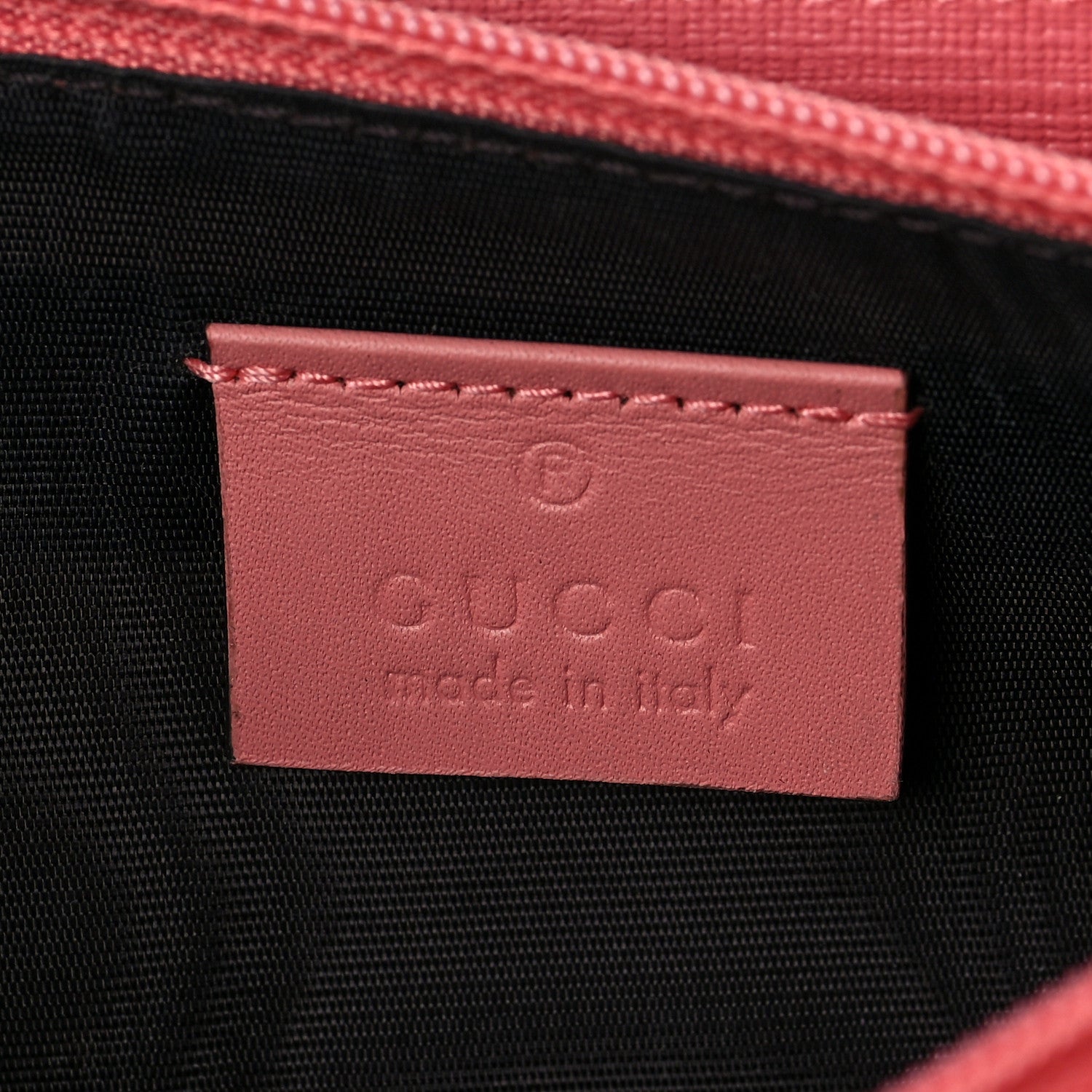 Gucci GG Supreme Monogram Embroidered Face Zip Around Wallet Pink 6 of 8