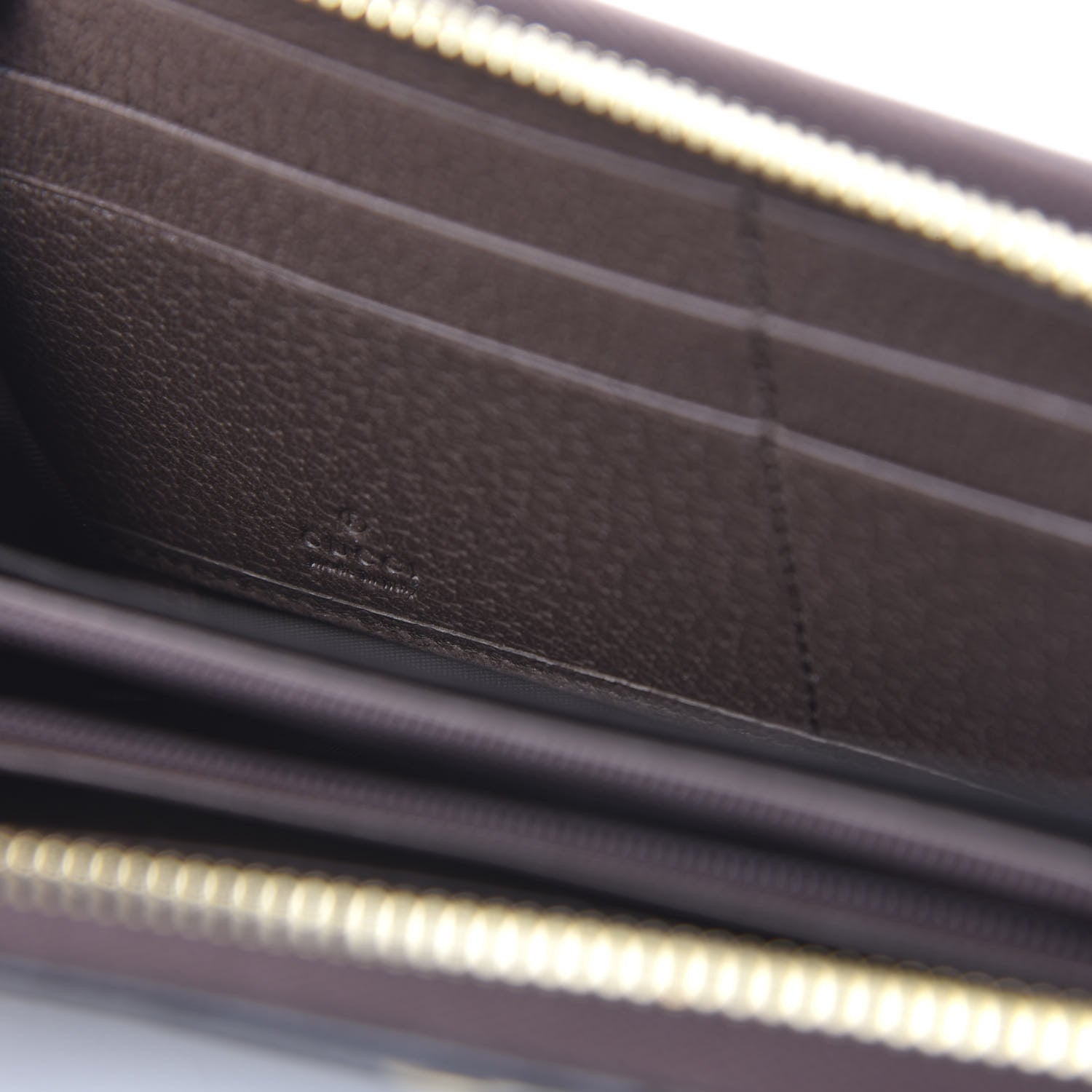 Gucci GG Supreme Monogram Web Ophidia Zip Around Wallet Brown 8 of 10