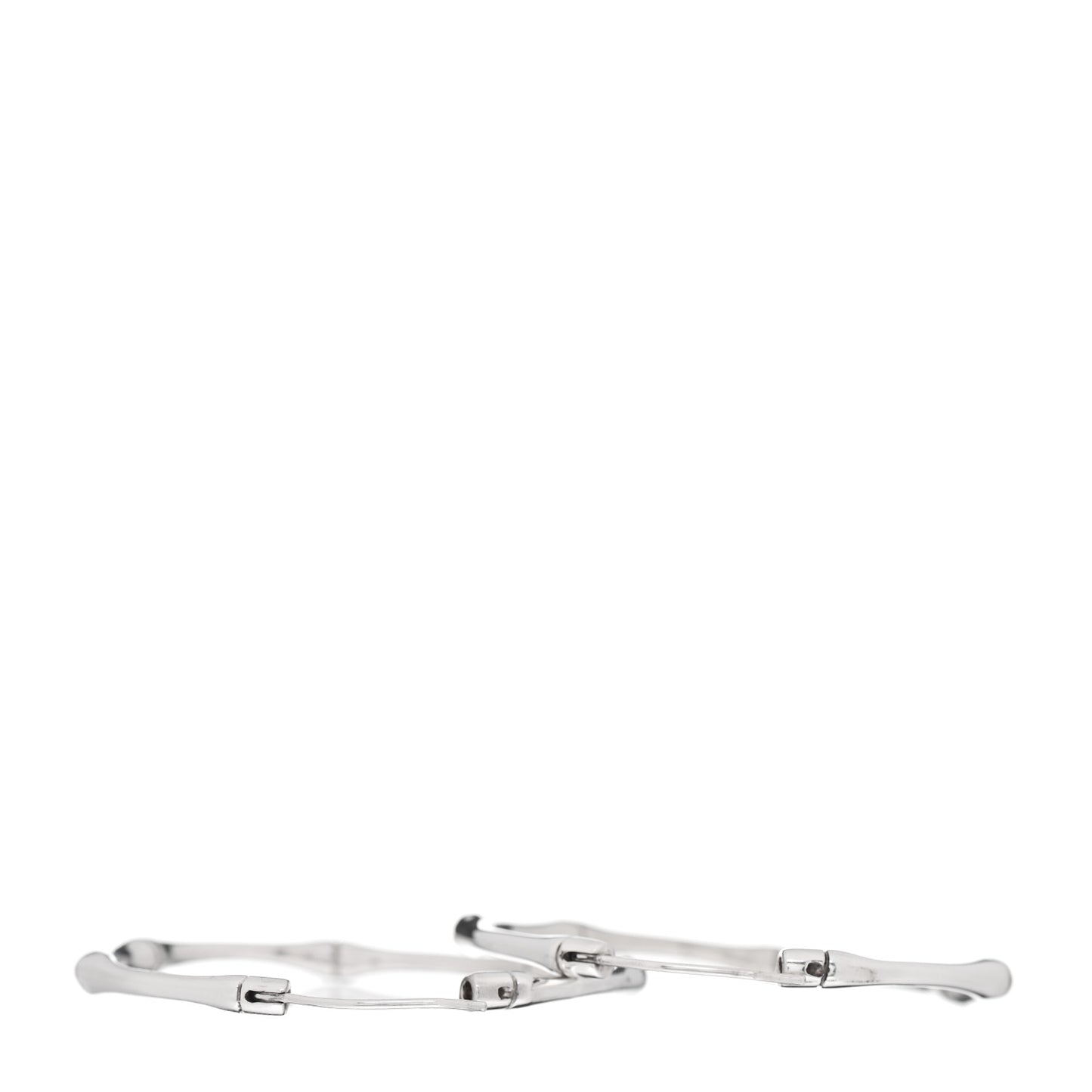 Sterling Silver Bamboo Hoop Earrings