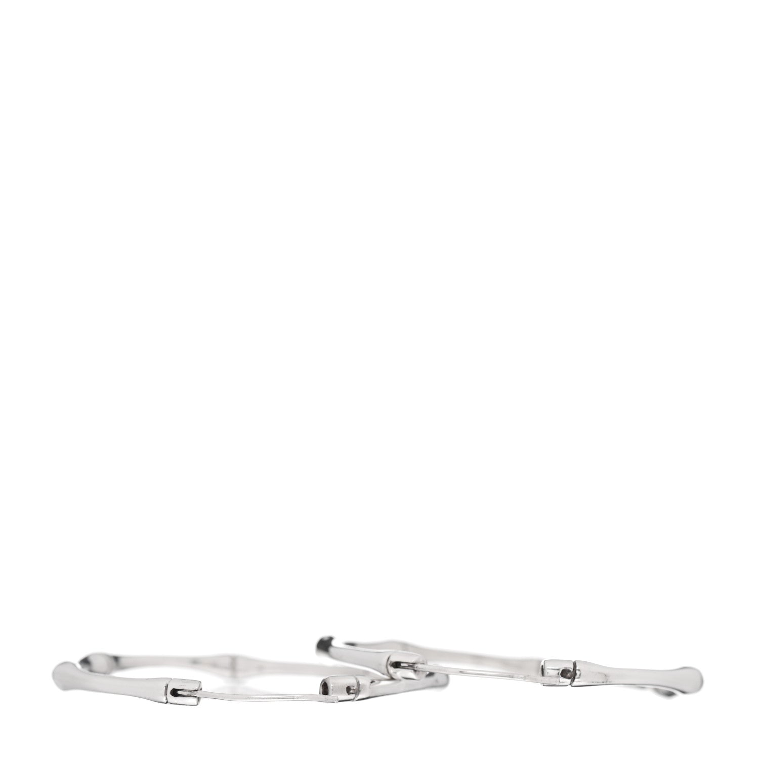 Gucci Sterling Silver Bamboo Hoop Earrings 4 of 4