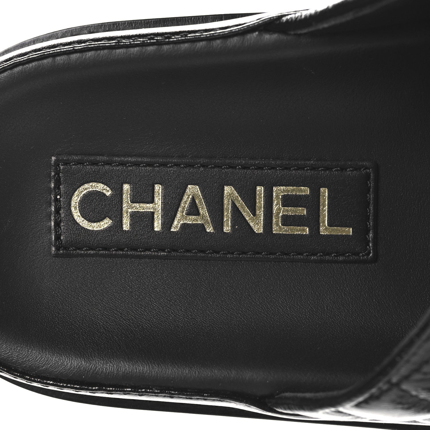 Chanel Lambskin Quilted Velcro Dad Chain CC Slide Sandals 39 Black 9 of 9
