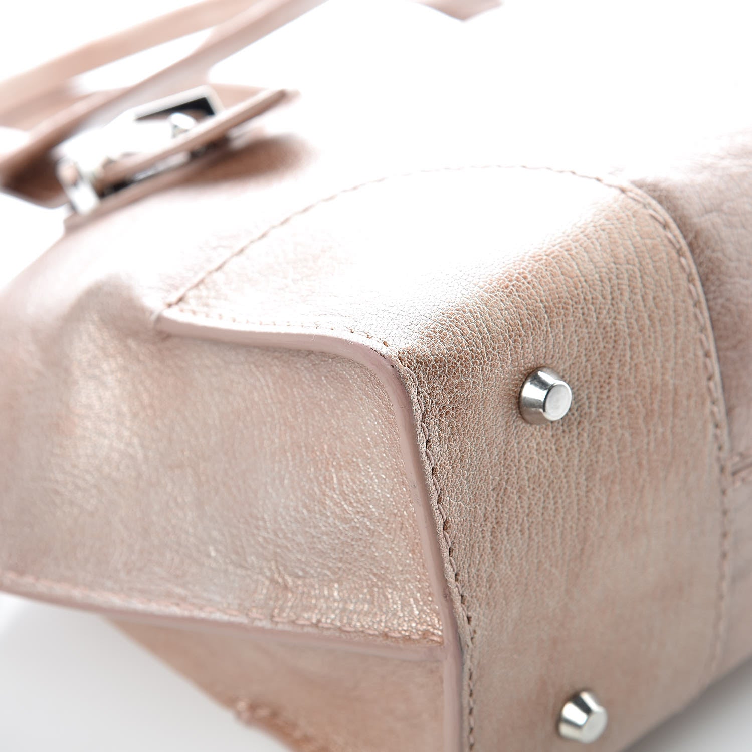 Alexander McQueen Metallic Grained Goatskin Small Legend Satchel Pink 16 of 17