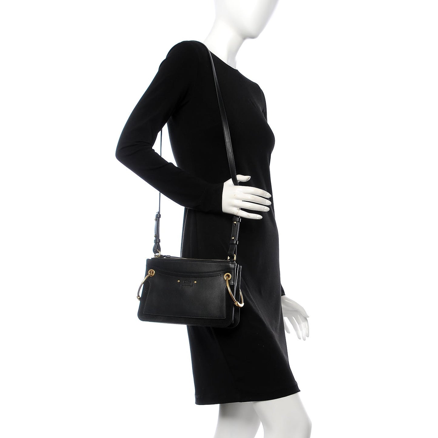 Calfskin Suede Mini Roy Bag Black