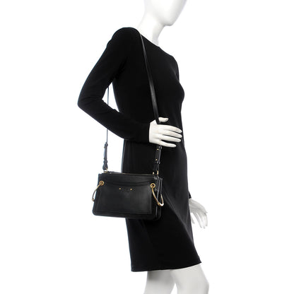 Chloe Calfskin Suede Mini Roy Bag Black 2 of 9