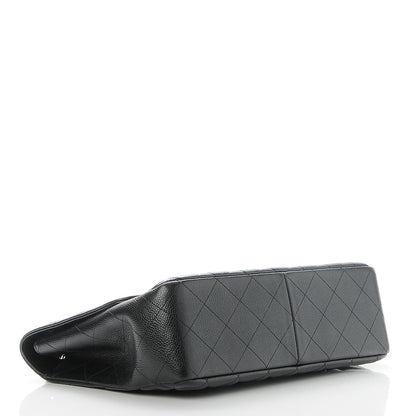 Chanel Caviar Quilted Jumbo Single Flap Black 5 of 8