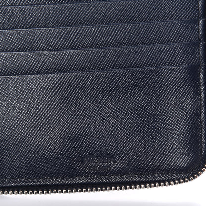 Prada Saffiano Zip Around Document Wallet Baltico 6 of 7