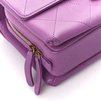 Chanel Lambskin Sleek And Chic Flap Purple 9 of 10