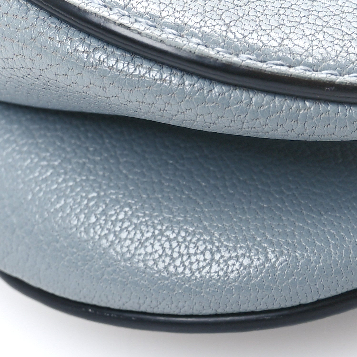 Christian Dior Goatskin Micro Saddle Bag Cloud Blue 10 of 10