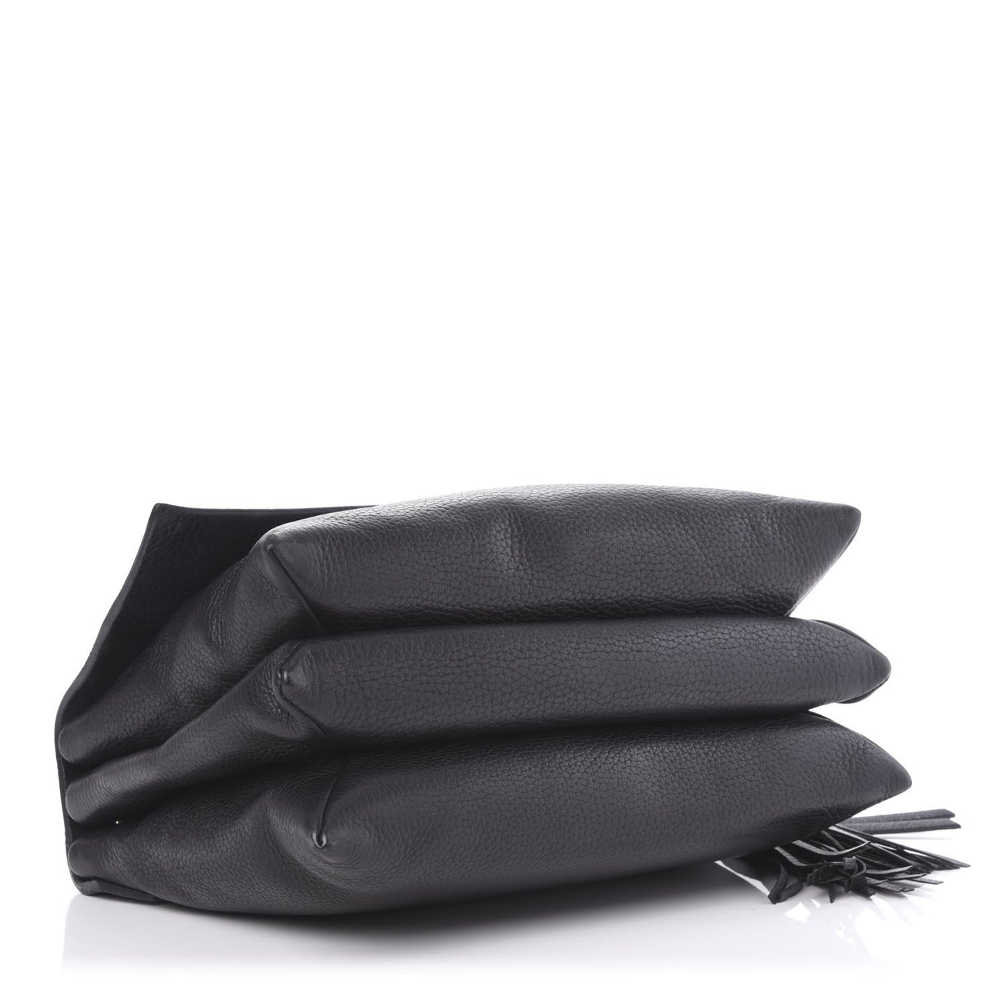 Grained Calfskin Medium Sugar Flap Shoulder Bag Black