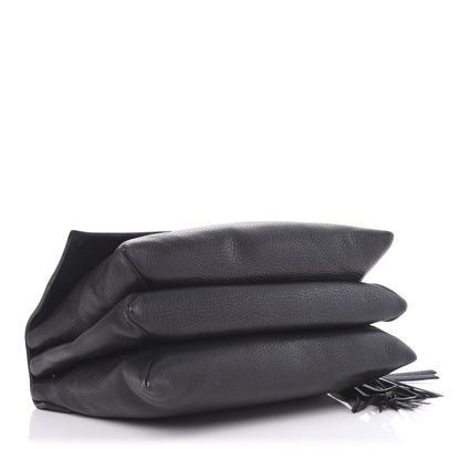 Lanvin Grained Calfskin Medium Sugar Flap Shoulder Bag Black 4 of 12