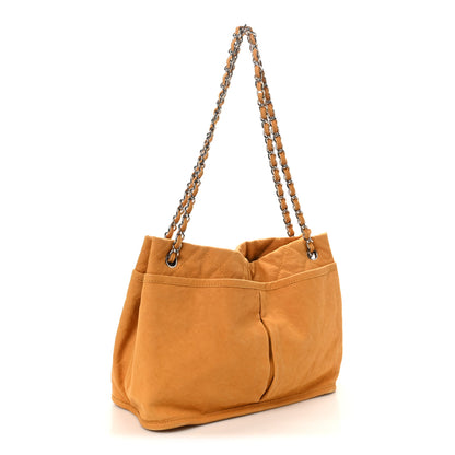 Chanel Ultra Soft Suede Calfskin Natural Beauty Tote Yellow 3 of 10