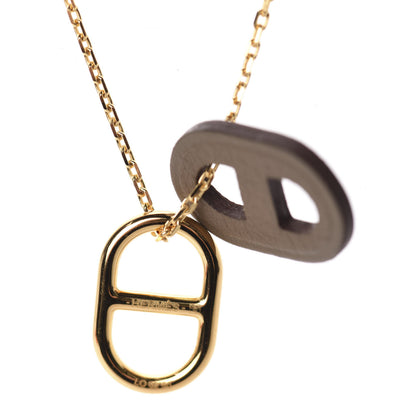 Hermes Swift O'Maillon Pendant Necklace Etoupe 6 of 8