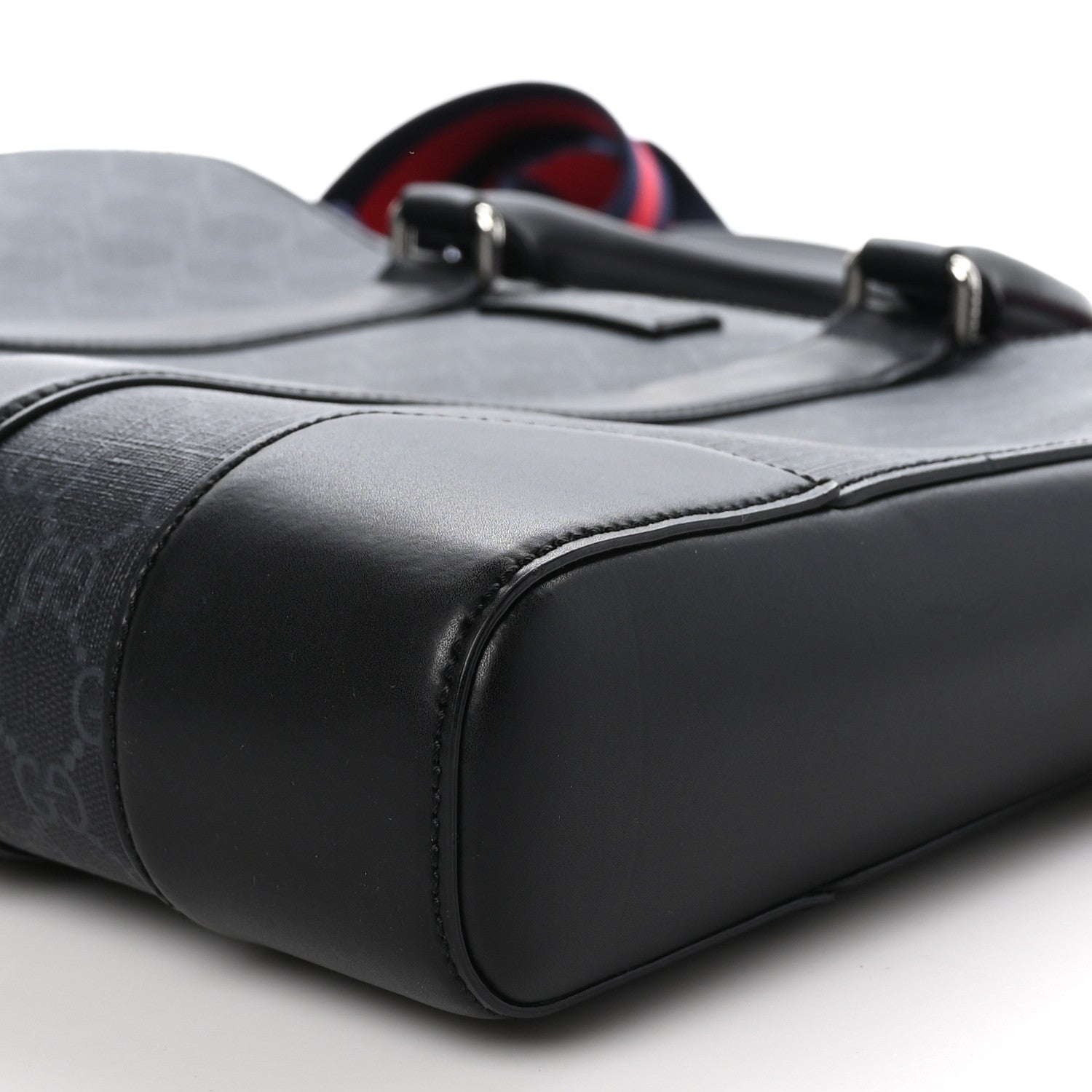 Gucci GG Supreme Monogram Appia Calfskin Web Briefcase Black 11 of 11
