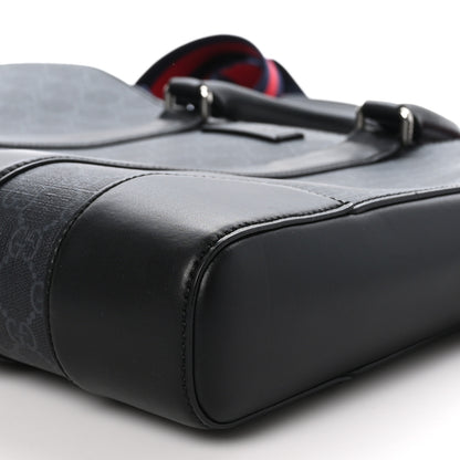 Gucci GG Supreme Monogram Appia Calfskin Web Briefcase Black 11 of 11