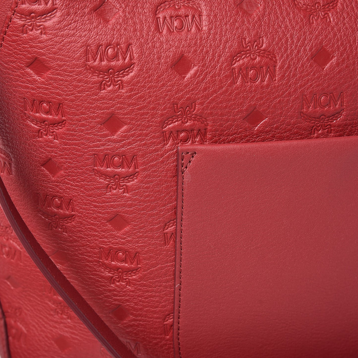 Grained Calfskin Large Hobo Ruby Tan