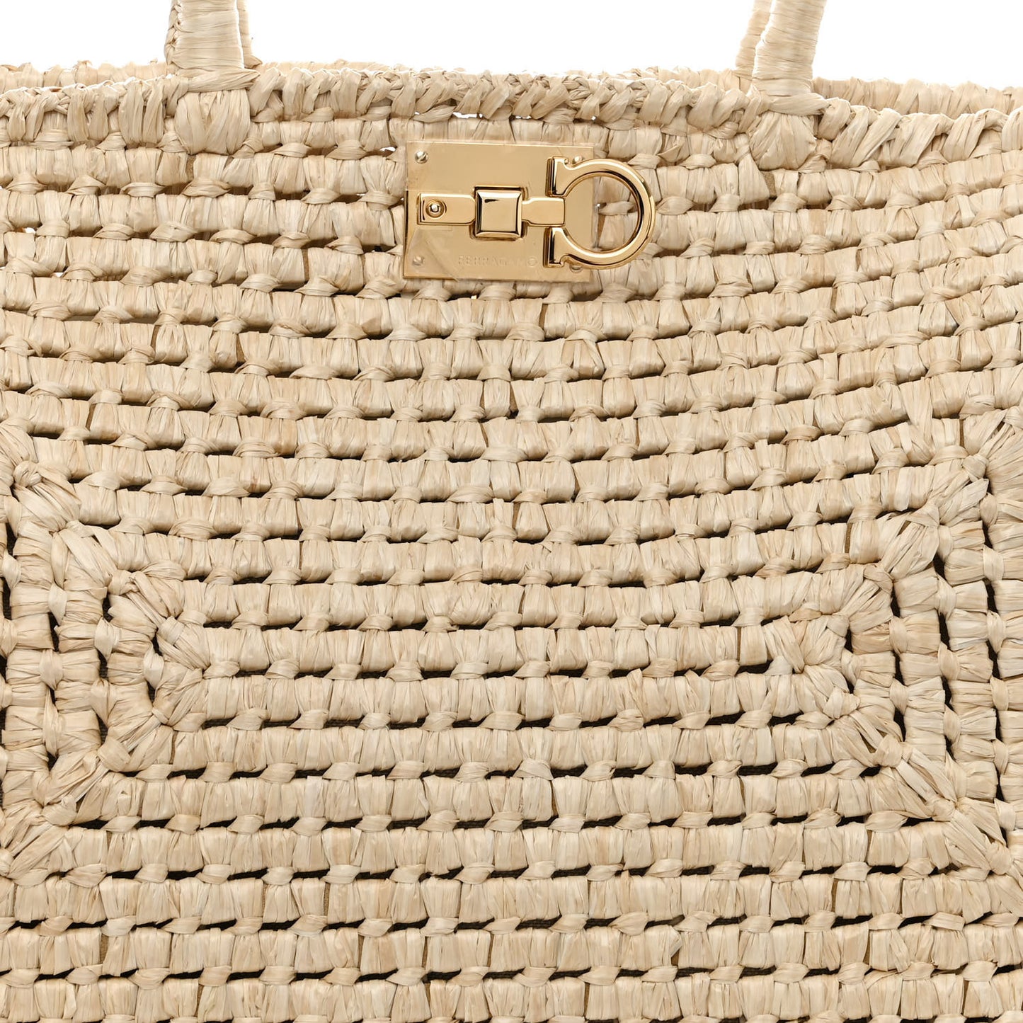 Raffia XL Studio Box Tote Natural