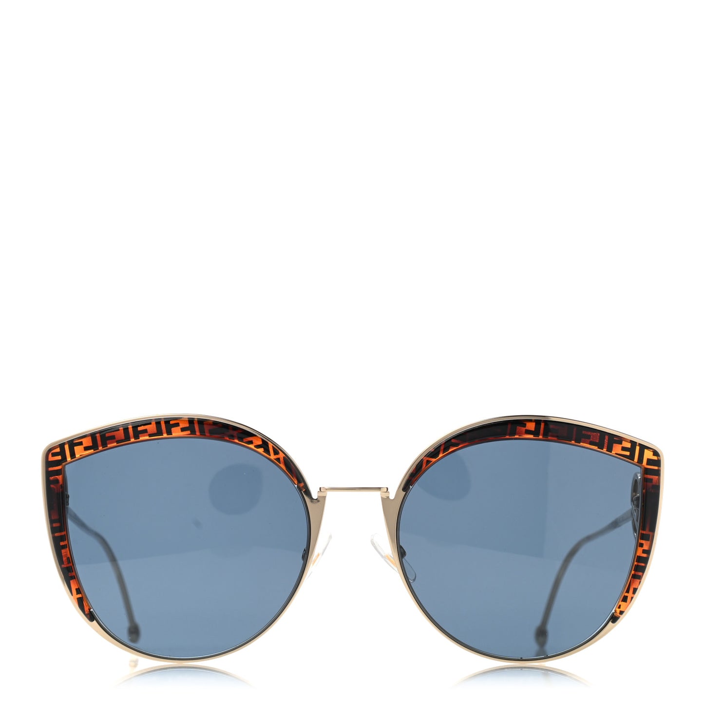 Metal Acetate F is Fendi FF Cat Eye Sunglasses FF 0290/S Blue Havana