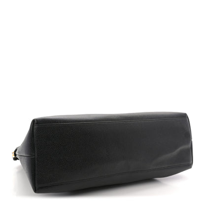 Chanel Caviar Large CC Shoulder Bag Black Black 4 of 10