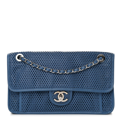 Chanel Perforated Calfskin Large Up In The Air Flap Blue 1 of 10
