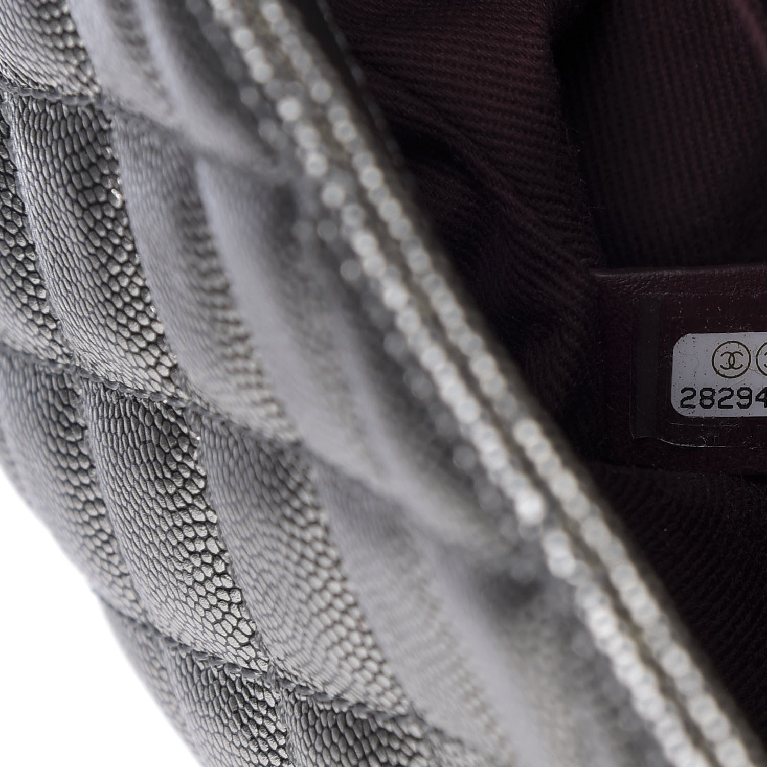 Chanel Metallic Caviar Quilted Mini Coco Handle Flap Silver 9 of 10