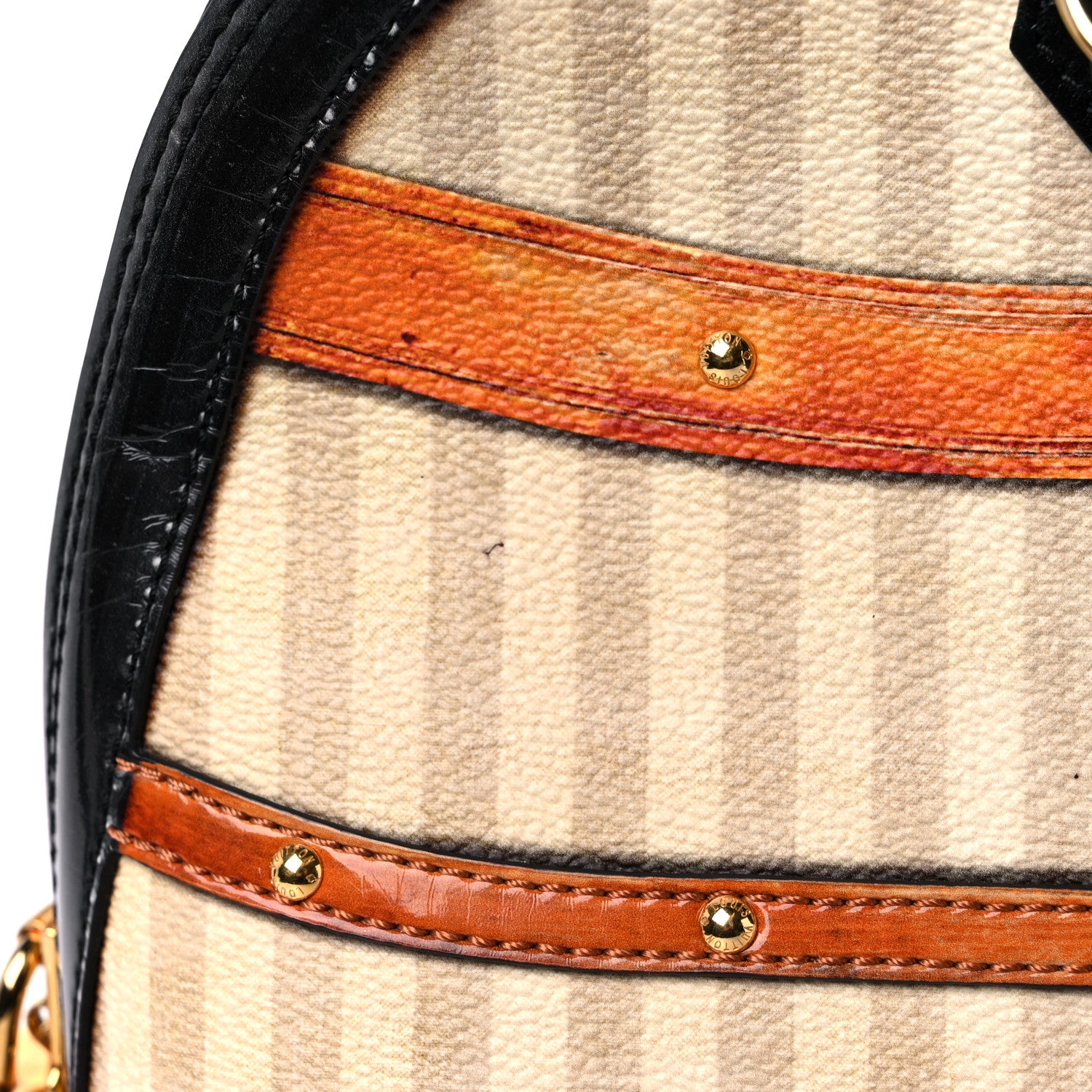 Louis Vuitton Transformed Canvas Patent Time Trunk Alma PM Beige 12 of 13
