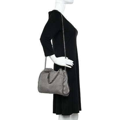 Stella McCartney Shaggy Deer Mini Falabella Fold Over Tote Light Grey 2 of 12