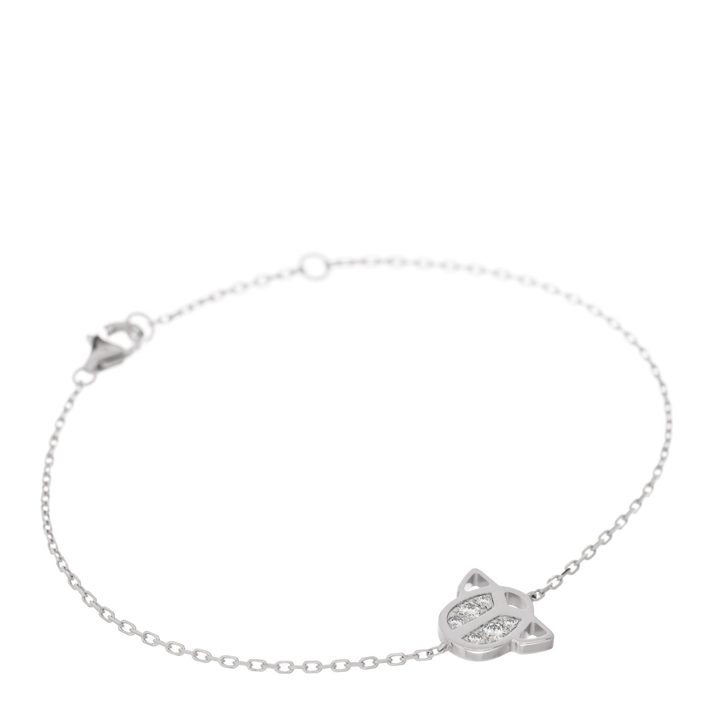 18K White Gold Diamond Scarab Bracelet