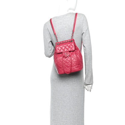 Chanel Calfskin Quilted Small Urban Spirit Backpack Dark Pink 2 of 10