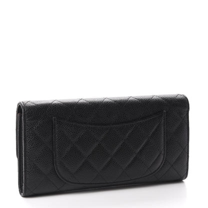 Chanel Caviar Quilted Travel Wallet Black 3 of 8