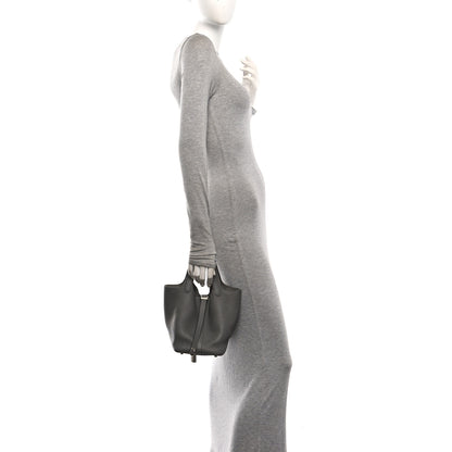 Hermes Taurillon Clemence Picotin Lock 18 PM Gris Meyer 2 of 11