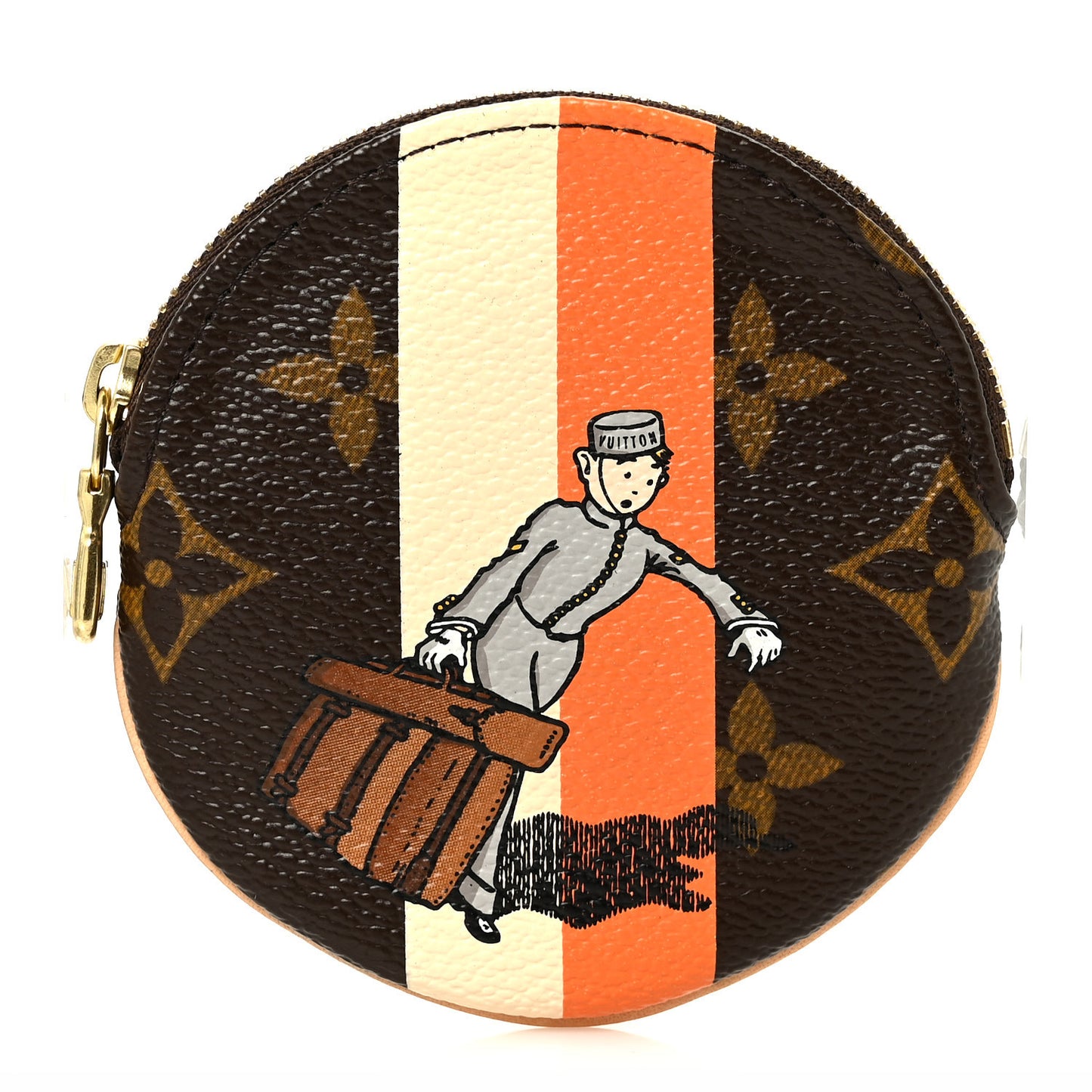 Monogram Groom Round Coin Purse