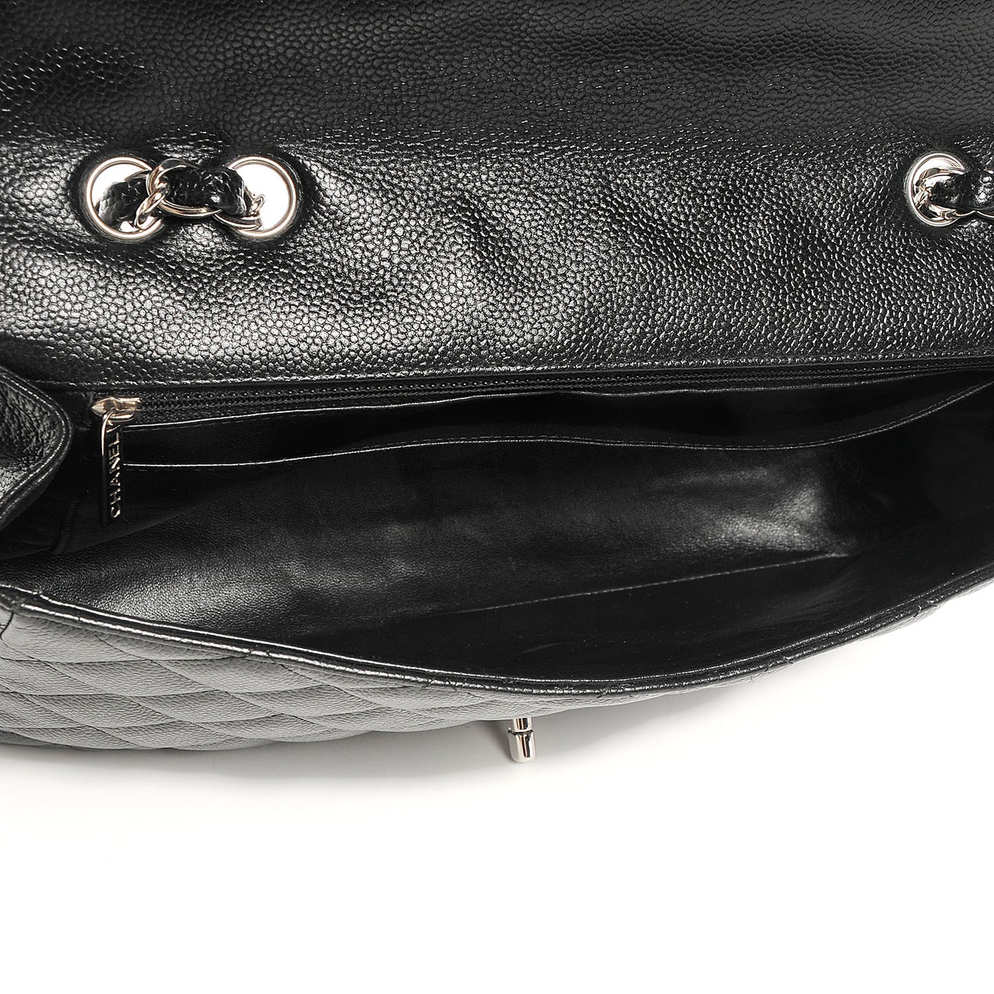 Caviar Jumbo Single Flap Black