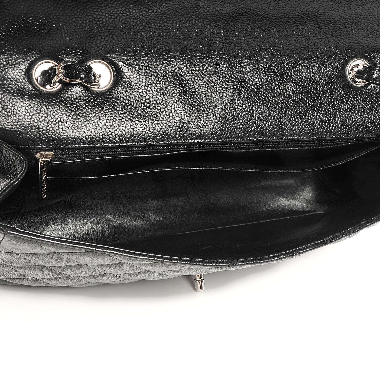 Chanel Caviar Jumbo Single Flap Black 6 of 8