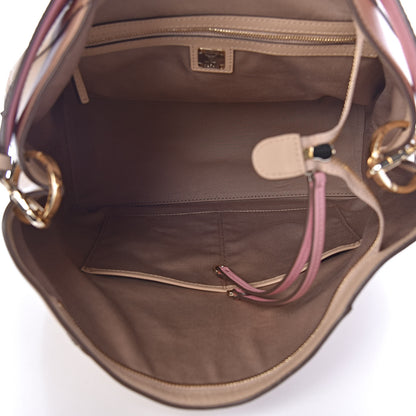 MCM Calfskin Ottomar Monogram Large Klara Hobo New Beige 5 of 9