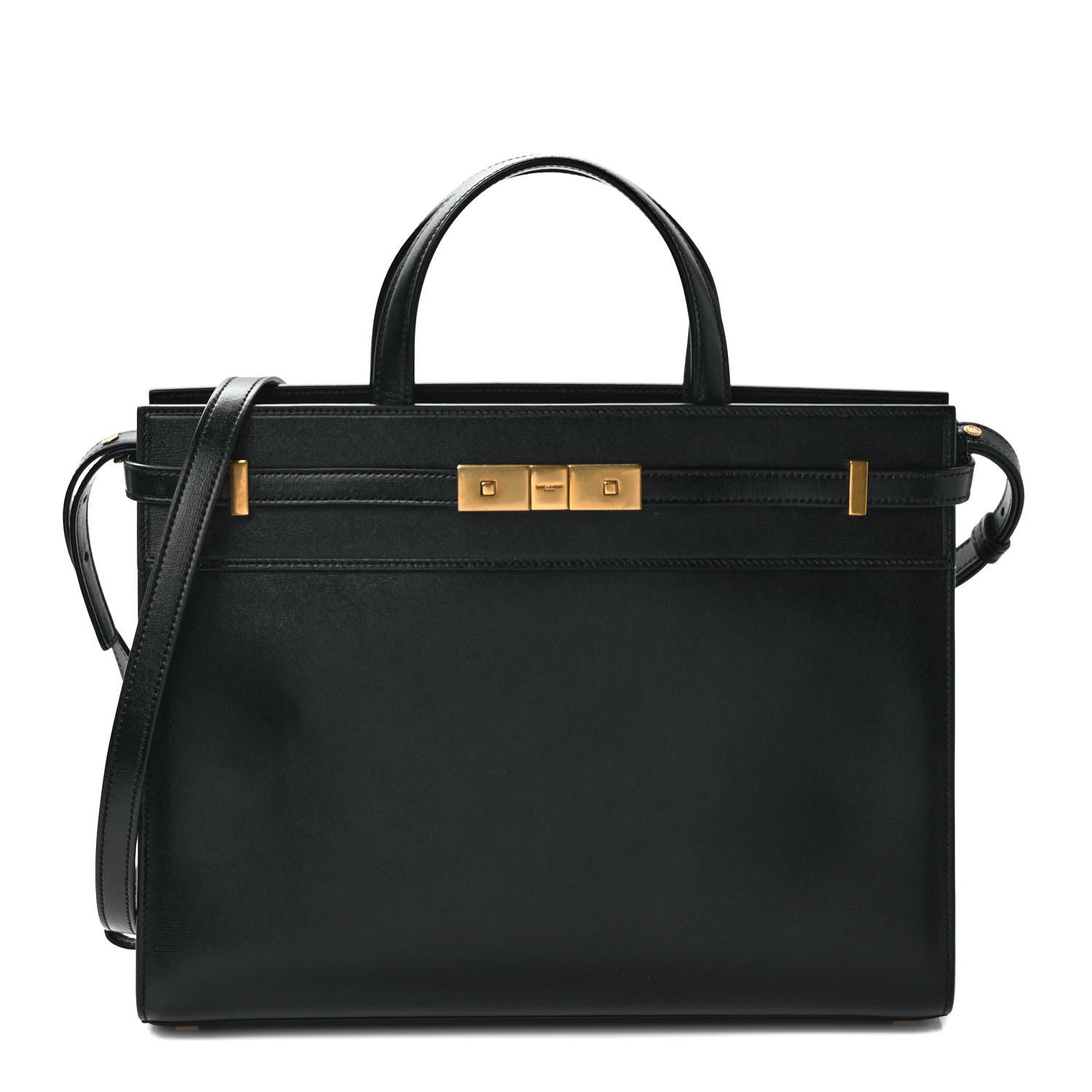 Saint Laurent Calfskin Small Manhattan Shopper Tote Black 1 of 8