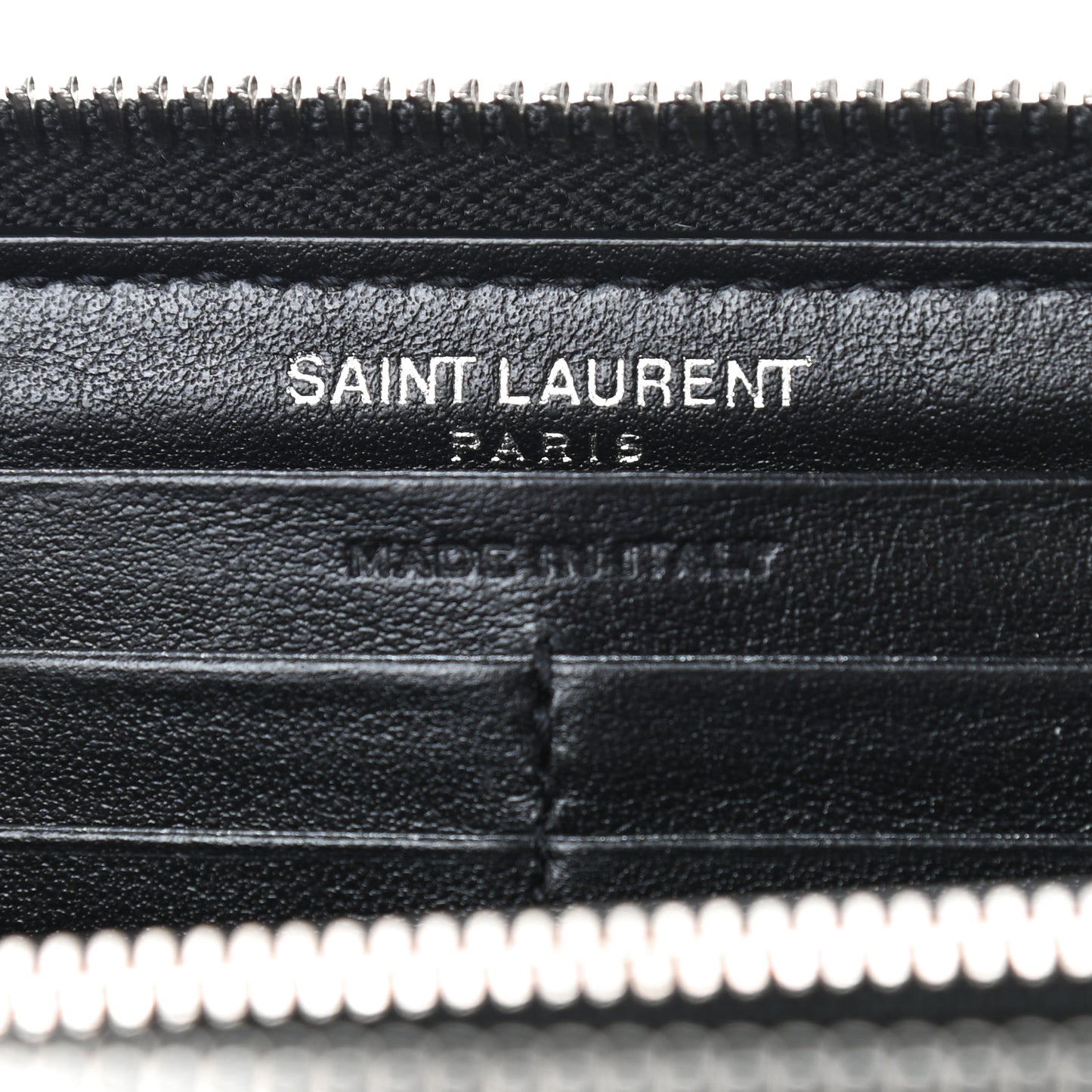 Calfskin Crocodile Embossed Monogram Zip Around Wallet Black