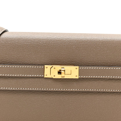 Hermes Chevre Mysore Kelly To Go Wallet Etoupe 7 of 9