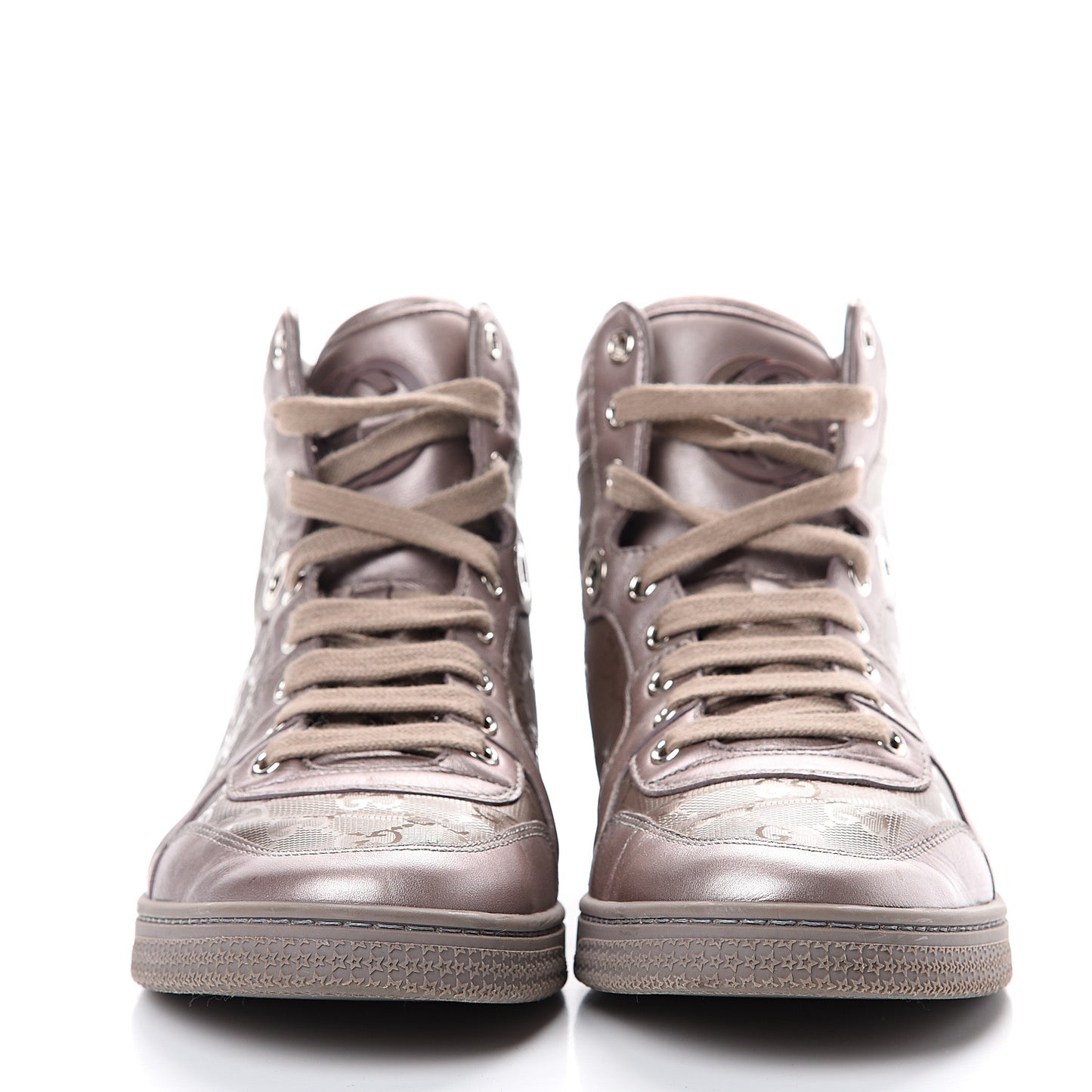Imprime Monogram Coda High Top Sneakers 38.5 Mauve