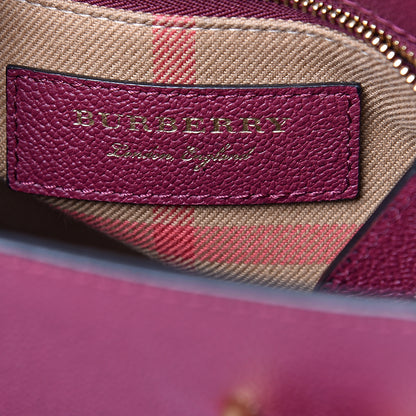 Burberry Soft Grain Calfskin Small Buckle Tote Dark Plum 5 of 10