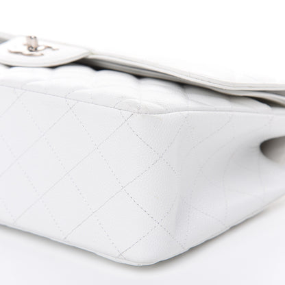 Chanel Caviar Quilted Jumbo Double Flap White 9 of 16