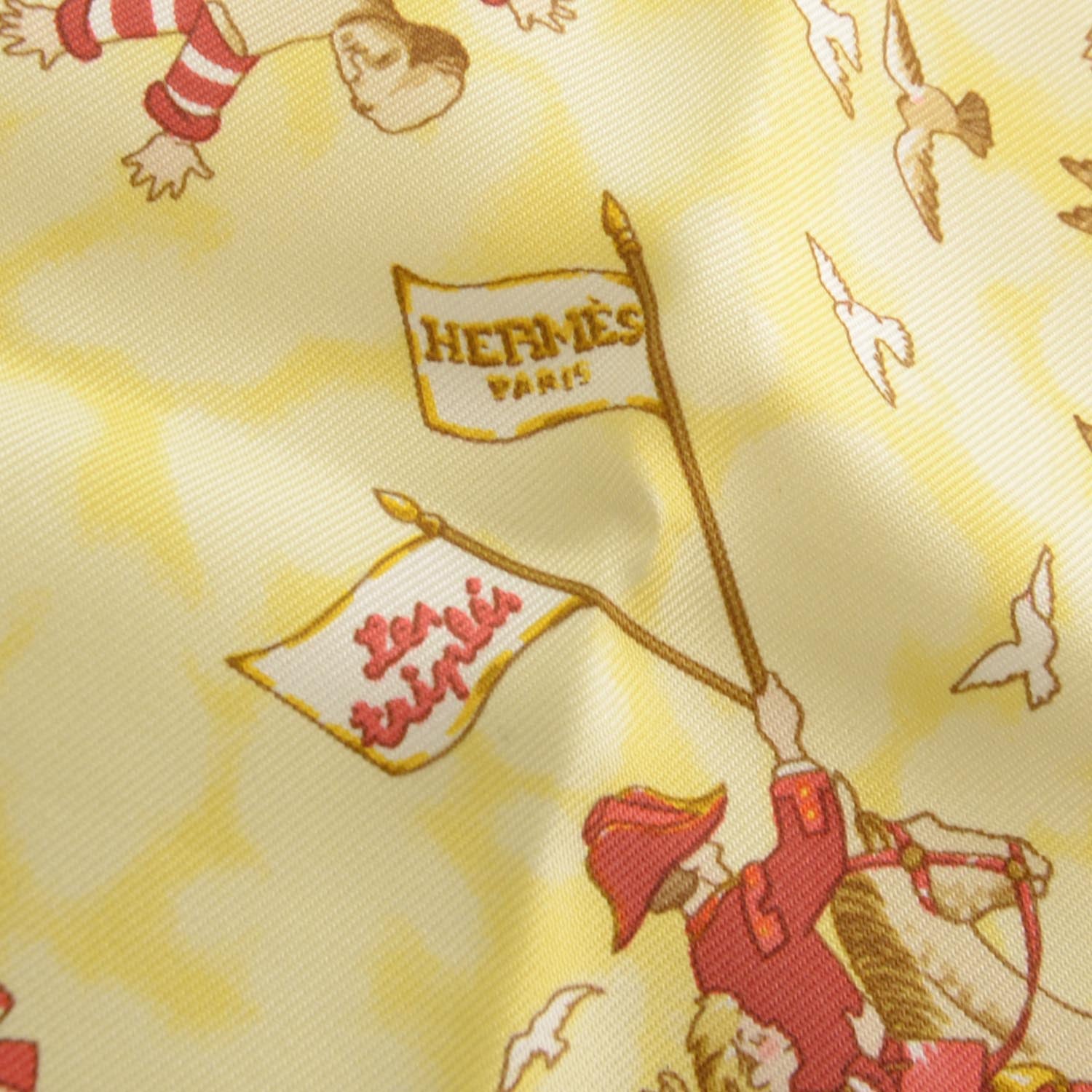 Hermes Silk Les Triples Pocket Square Scarf 5 of 8
