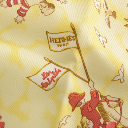Hermes Silk Les Triples Pocket Square Scarf 5 of 8