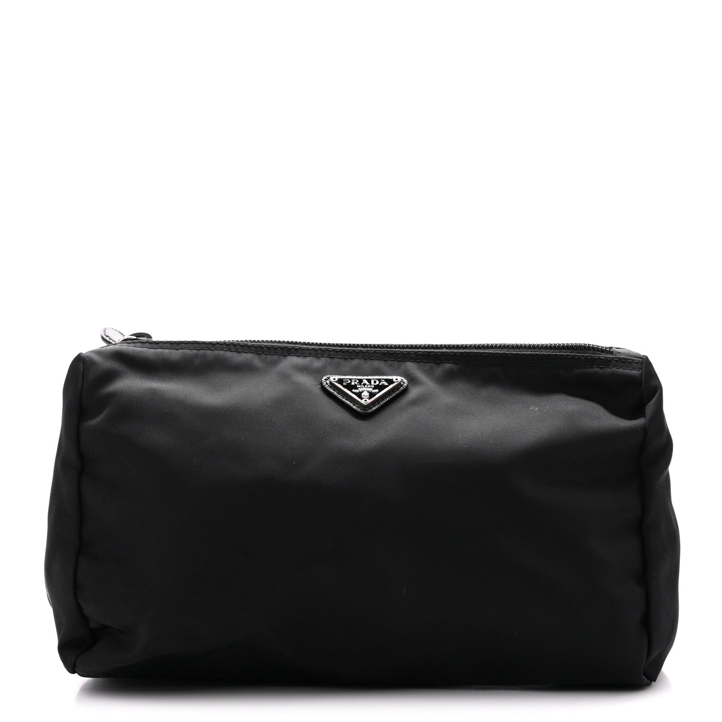 Nylon Tessuto Cosmetic Pouch Black