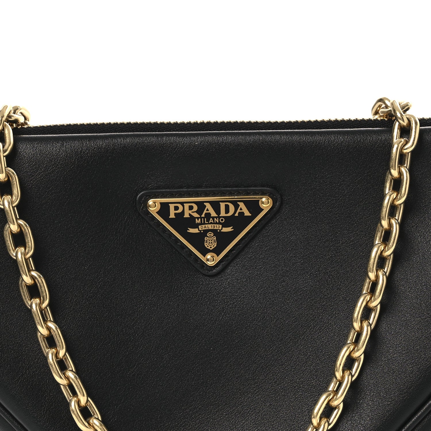 Prada Nappa Triangle Pouch Black 8 of 11