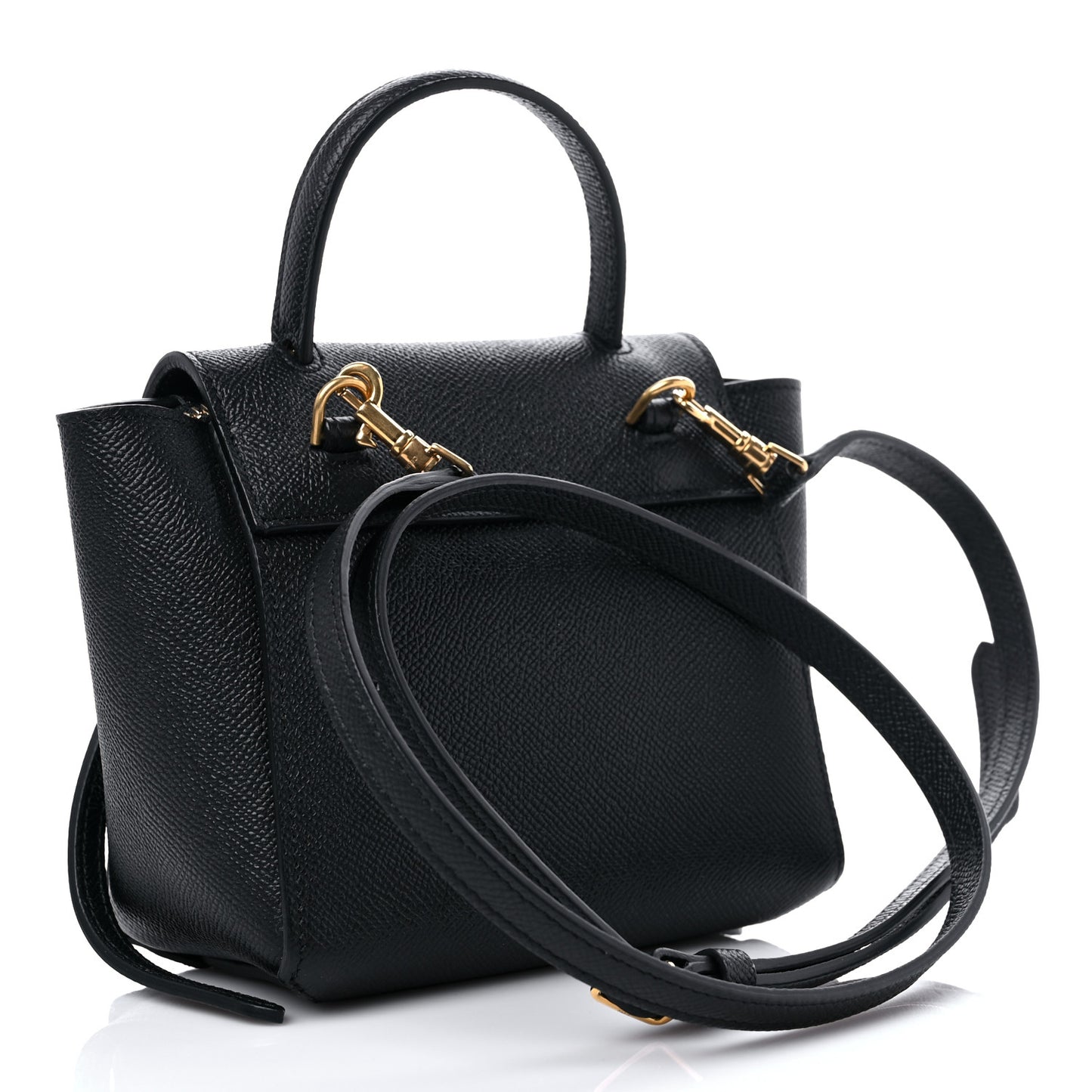 Grained Calfskin Pico Belt Bag Black