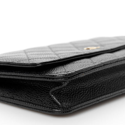 Chanel Caviar Quilted Wallet on Chain WOC Black 10 of 12