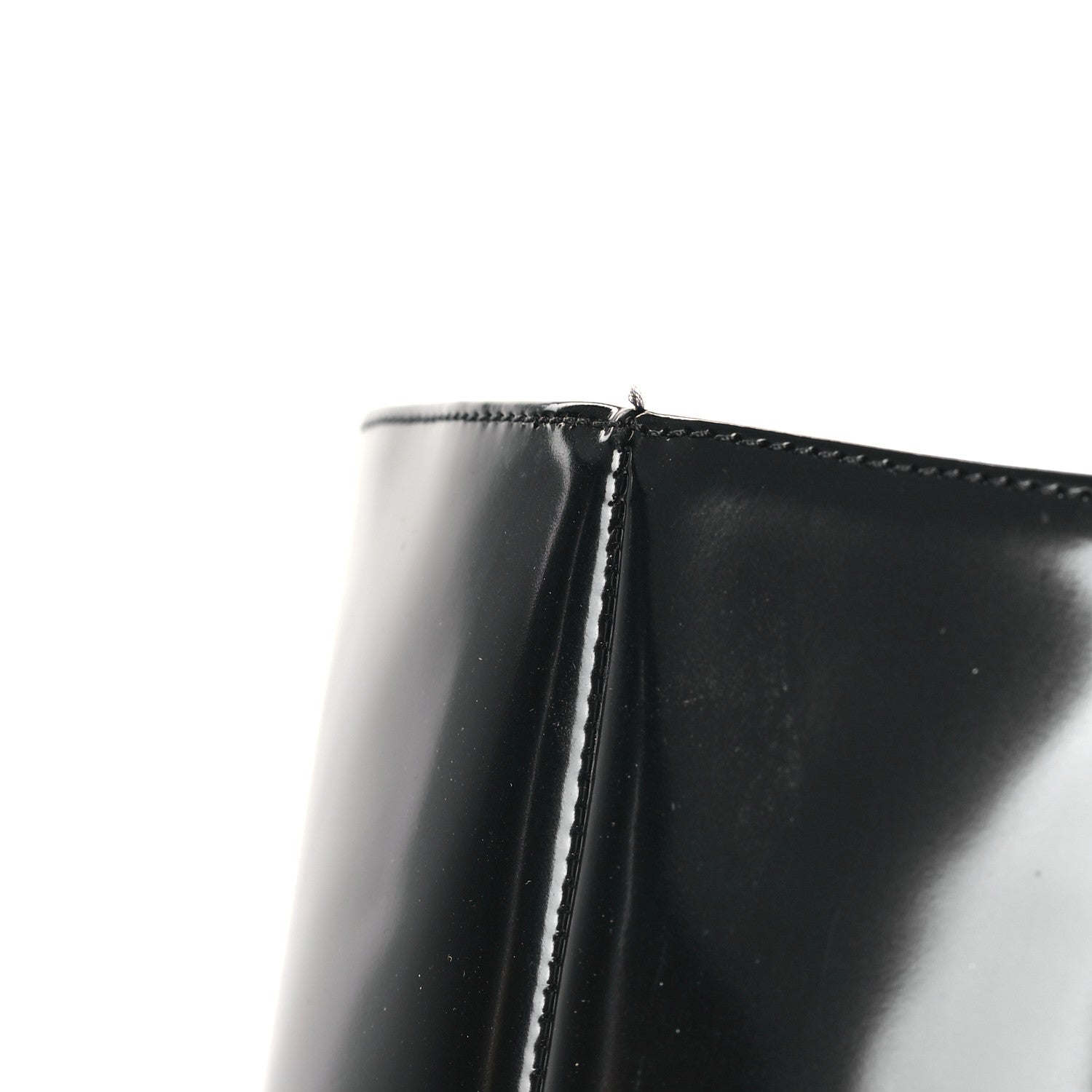 Saint Laurent Glazed Calfskin Vendome 110 Boots 36 Black 8 of 12