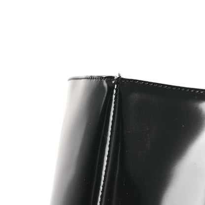 Saint Laurent Glazed Calfskin Vendome 110 Boots 36 Black 8 of 12